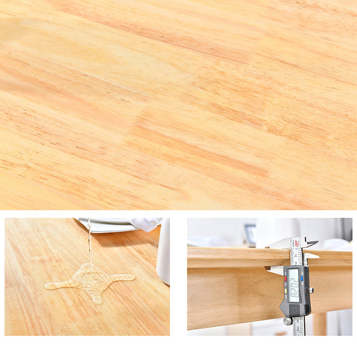 Contemporary Solid Wood Standard Dining Set Rectangle Kitchen Dining Set with 4 Legs Table