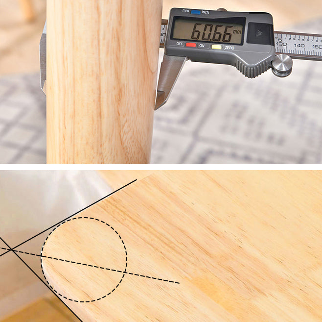 Contemporary Solid Wood Standard Dining Set Rectangle Kitchen Dining Set with 4 Legs Table