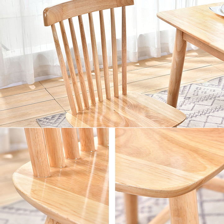 Contemporary Solid Wood Standard Dining Set Rectangle Kitchen Dining Set with 4 Legs Table