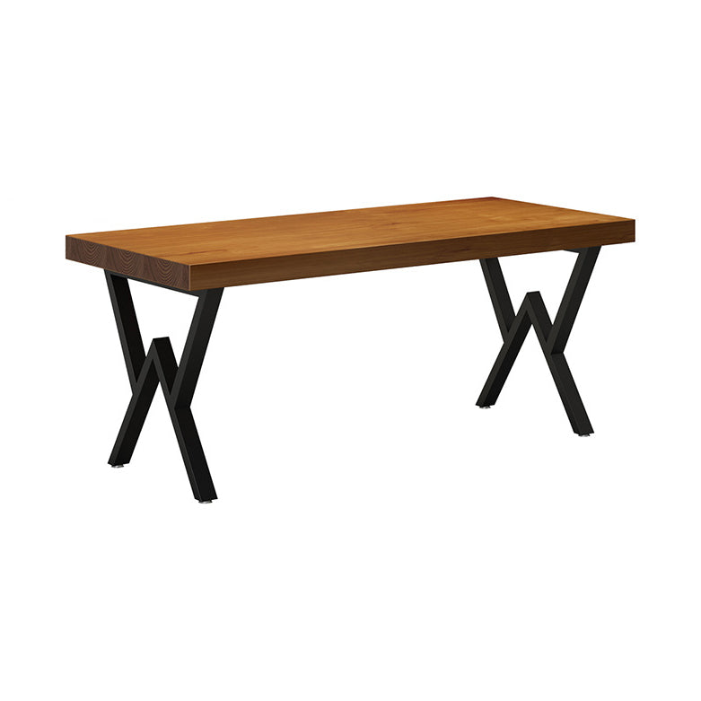 Industrial Wooden Dining Room Set with Rectangle Table and Black Legs Dining Table Furniture