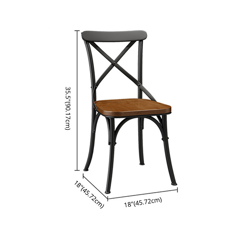 Industrial Wooden Dining Room Set with Rectangle Table and Black Legs Dining Table Furniture