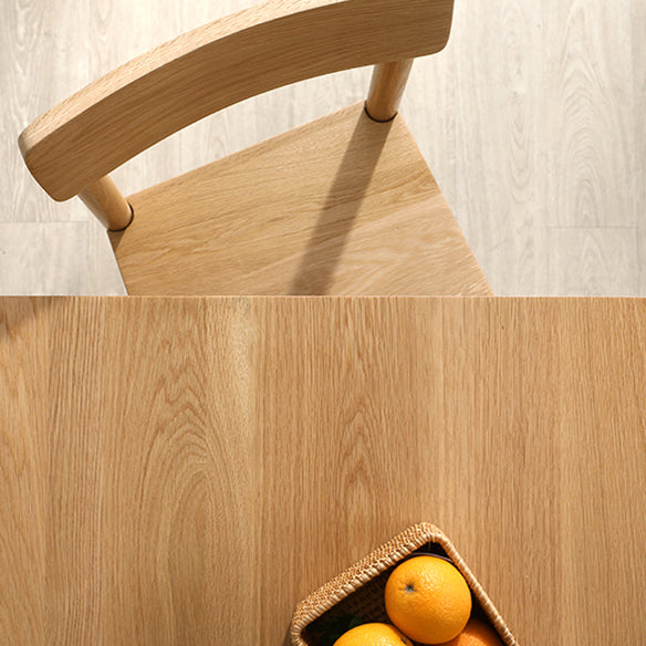 Minimalist Style Solid Wood Dining Set with Traditional Height Table and 4 Legs Base for Home Use