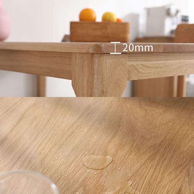 Minimalist Style Solid Wood Dining Set with Traditional Height Table and 4 Legs Base for Home Use