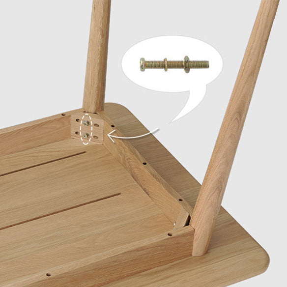 Minimalist Style Solid Wood Dining Set with Traditional Height Table and 4 Legs Base