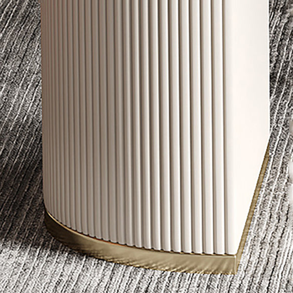 Modern Sintered Stone Dining Room Set with Rectangle Top and White Base Furniture