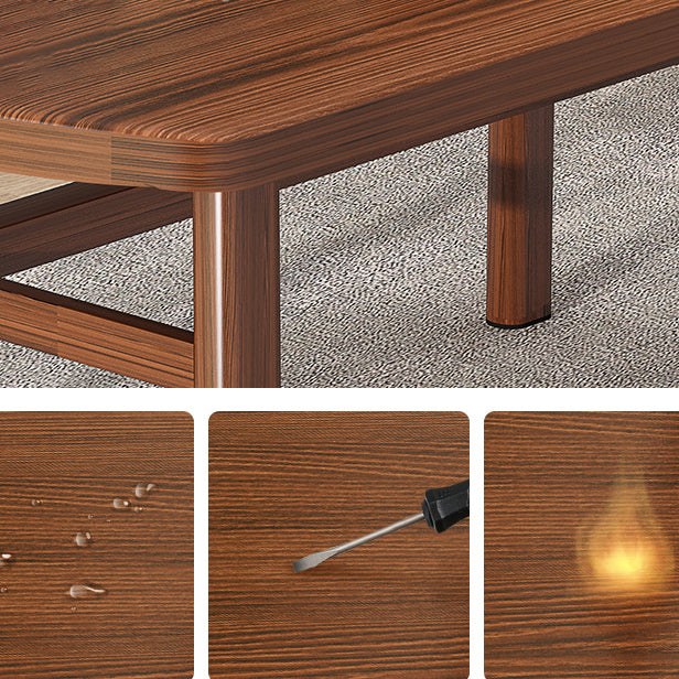 Minimalist Style Traditional Height Dining Set with Rectangle Shape Table and 4 Legs Base