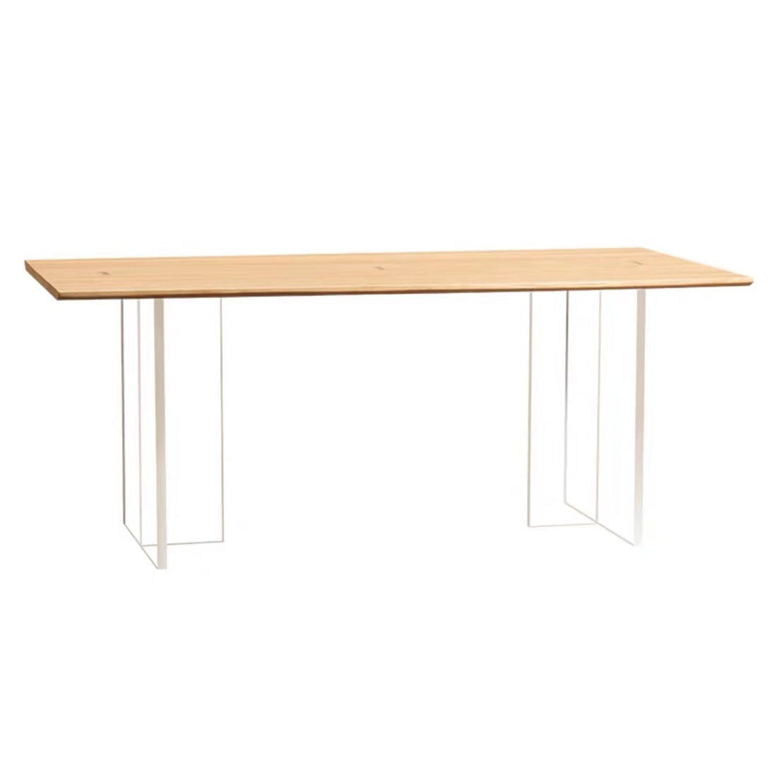 Modern Style Wooden Brown Dining Room Set Standard Height Home Dining Table Furniture