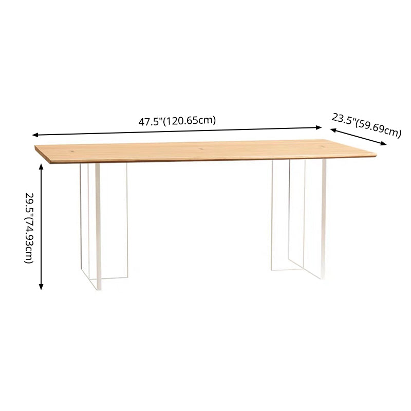 Modern Style Wooden Brown Dining Room Set Standard Height Home Dining Table Furniture