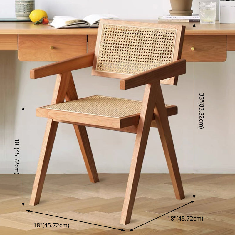 Modern Style Wooden Brown Dining Room Set Standard Height Home Dining Table Furniture