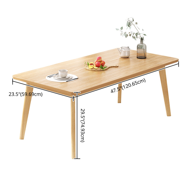Minimalist Rectangle Shape Standard Dining Set MDF Kitchen Dining Set with 4 Legs Base