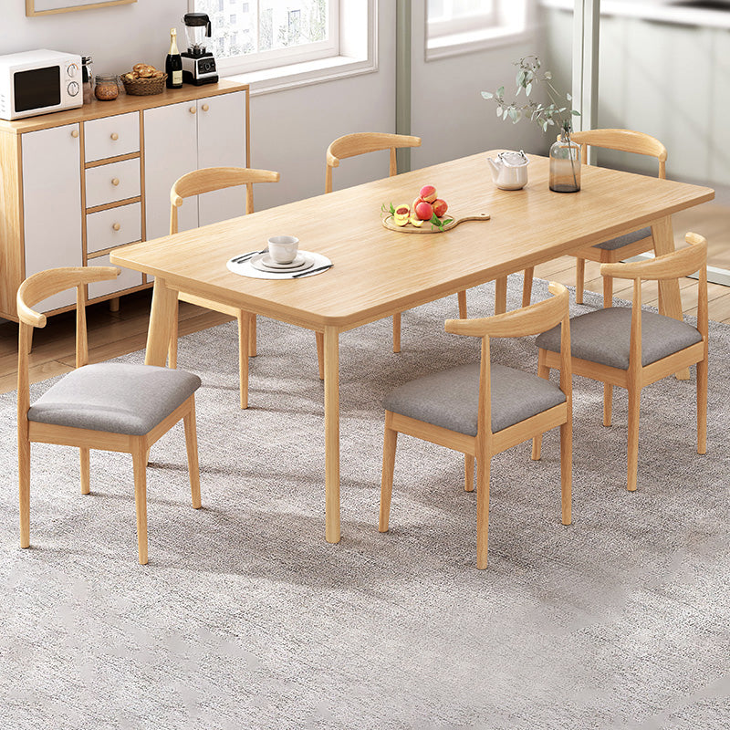 Minimalist Rectangle Shape Standard Dining Set MDF Kitchen Dining Set with 4 Legs Base