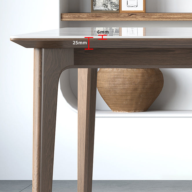 Dining Room Set Minimalist with Solid Wood Dining Table and Upholstered Chairs