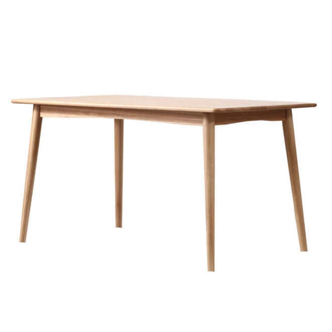 Minimalist Style Dining Table with Fixed Solid Wood Dining Table and Chairs