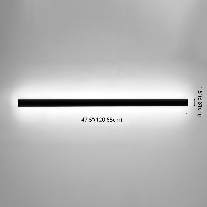 Forma de rectángulo negro de metal Acrílico Línea de luz Luz de luz Postmodern Estilo LED Spl aplanador de pared interior