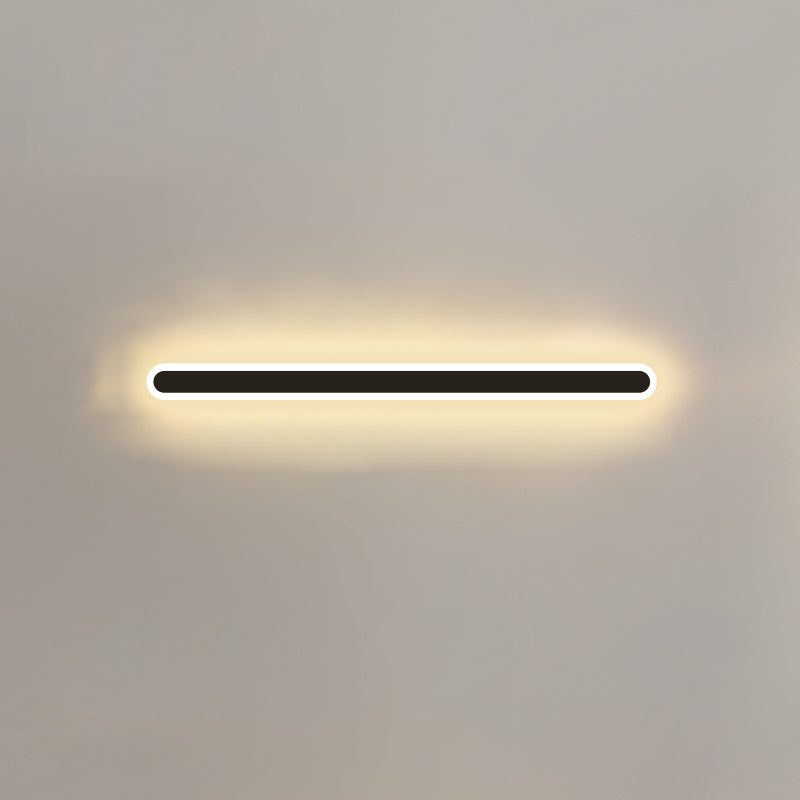 LED Line Shaped Wall Sconce Postmodern Style Acrylic Wall Mount Light Fixture