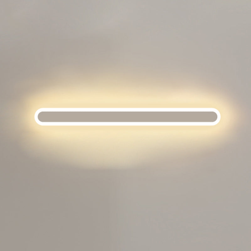 LED Line Shaped Wall Sconce Postmodern Style Acrylic Wall Mount Light Fixture