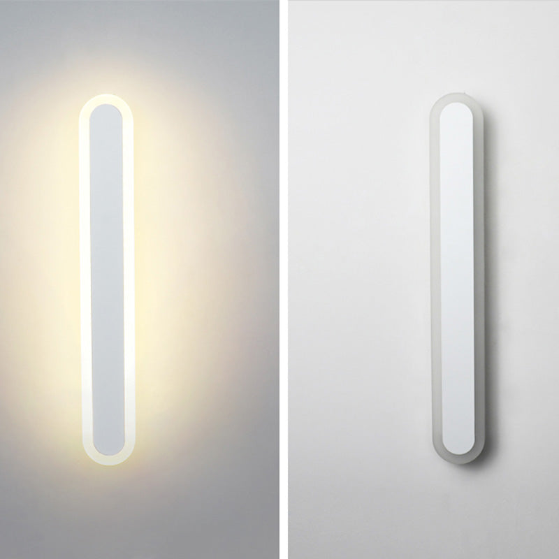 LED Line Shaped Wall Sconce Postmodern Style Acrylic Wall Mount Light Fixture