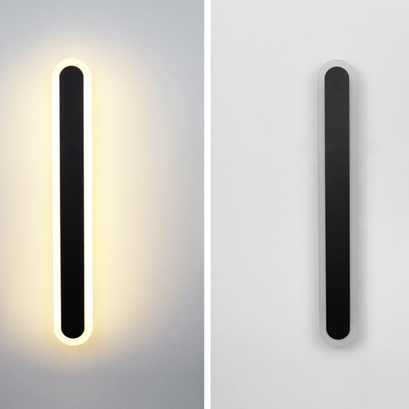 LED Line Shaped Wall Sconce Postmodern Style Acrylic Wall Mount Light Fixture