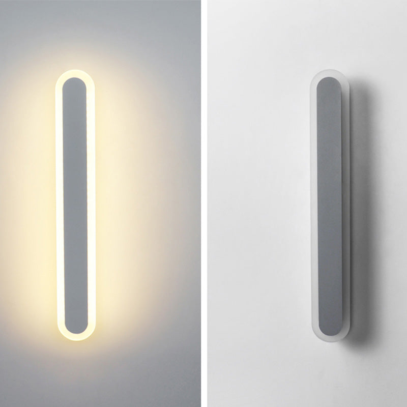 LED Line Shaped Wall Sconce Postmodern Style Acrylic Wall Mount Light Fixture