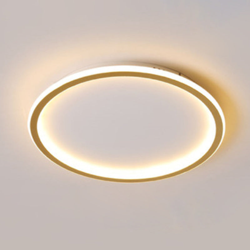 Modern Circolare Flush Light Metal e Acrylic Gold Led Surface Mount Massimale Luci per Living Room