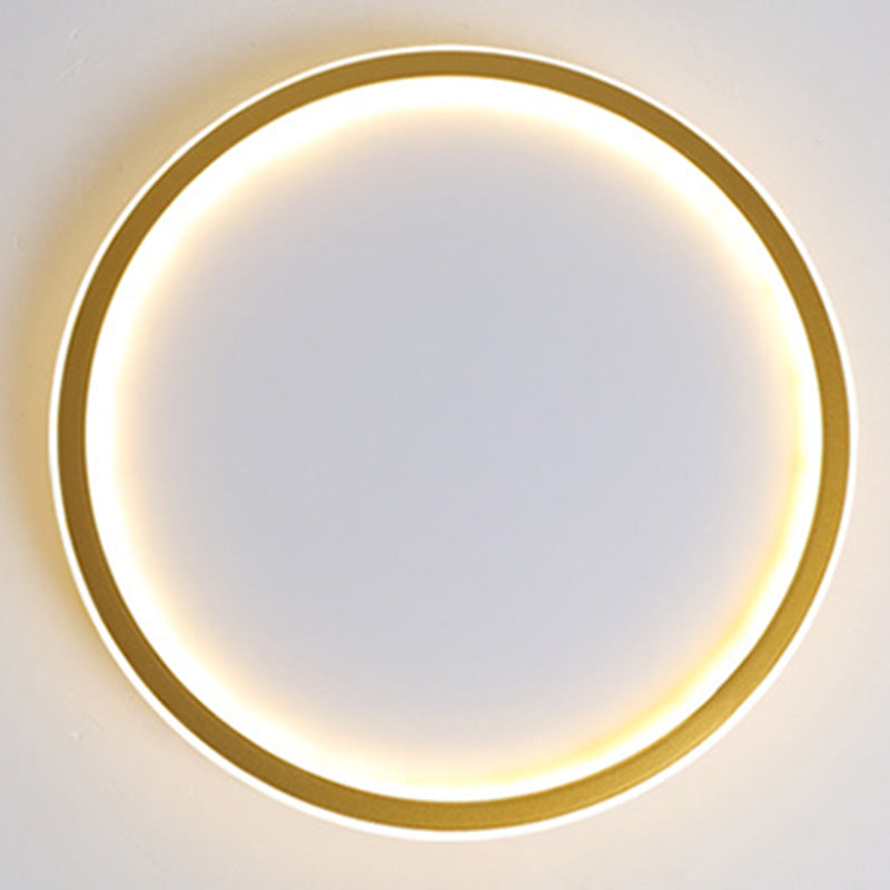 Modern Circolare Flush Light Metal e Acrylic Gold Led Surface Mount Massimale Luci per Living Room