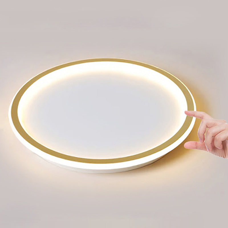 Modern Circolare Flush Light Metal e Acrylic Gold Led Surface Mount Massimale Luci per Living Room