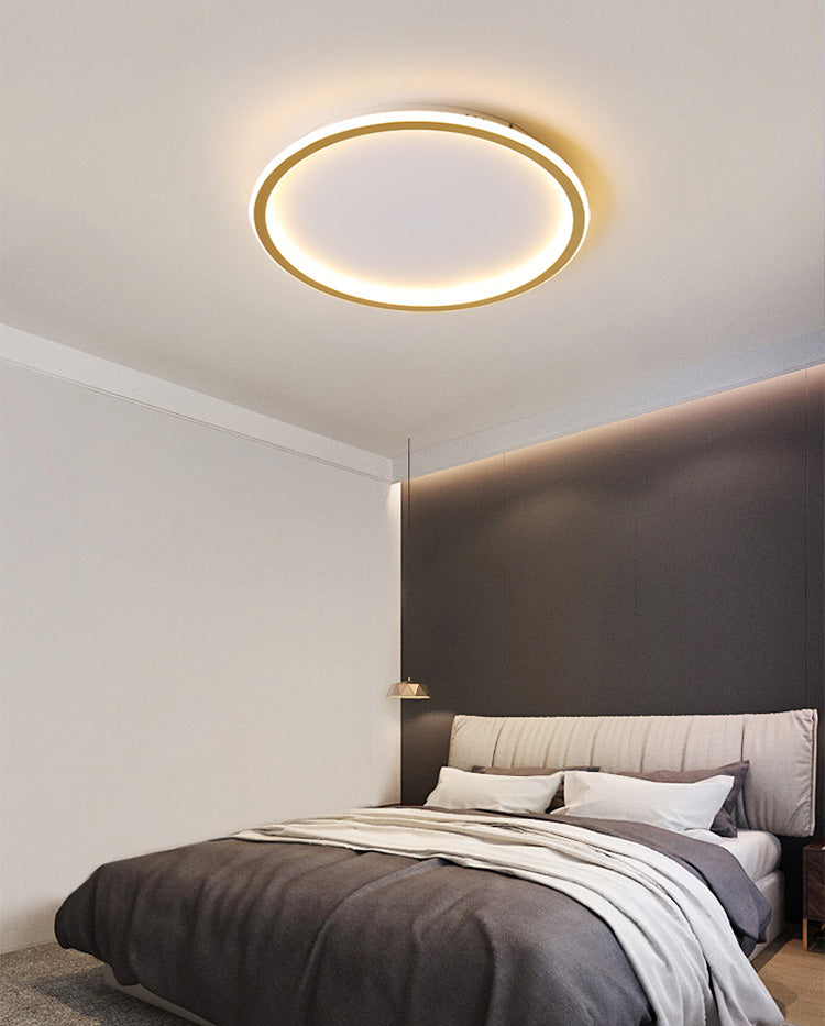 Modern Circolare Flush Light Metal e Acrylic Gold Led Surface Mount Massimale Luci per Living Room