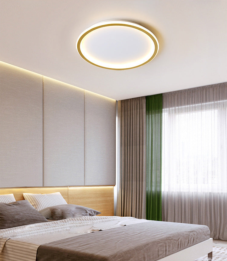 Modern Circolare Flush Light Metal e Acrylic Gold Led Surface Mount Massimale Luci per Living Room
