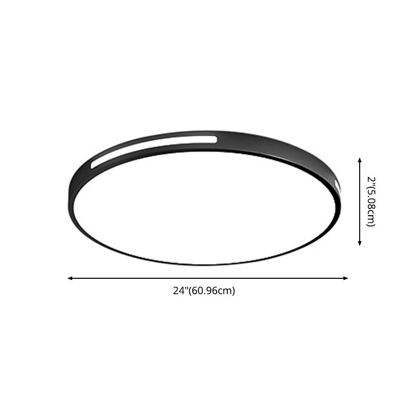 Schwarzer Rahmen Acryl Flush Mount Beleuchtung Moderne Deckenbefestigung für Wohnzimmer