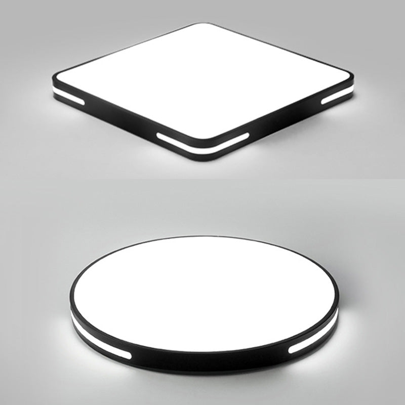 Schwarzer Rahmen Acryl Flush Mount Beleuchtung Moderne Deckenbefestigung für Wohnzimmer