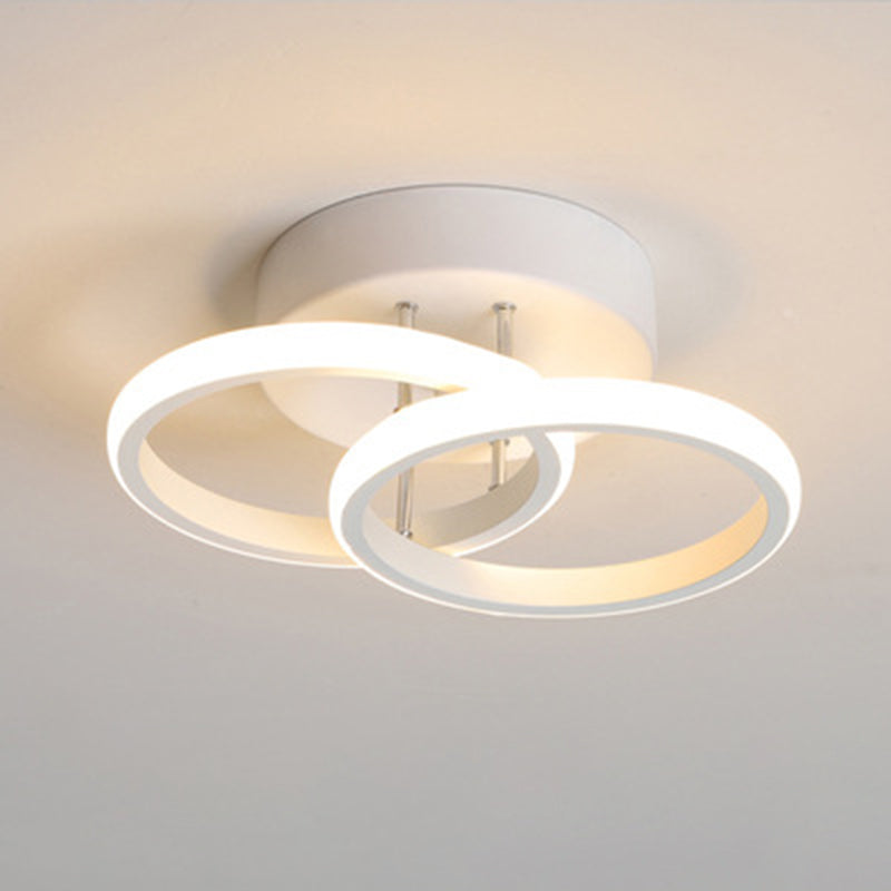 Luz de techo de metal con iluminación empotrada LED de estilo contemporáneo para dormitorio