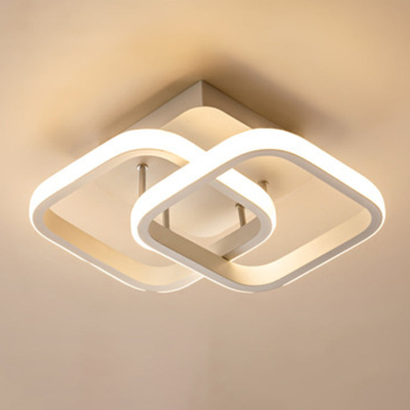 Luz de techo de metal con iluminación empotrada LED de estilo contemporáneo para dormitorio
