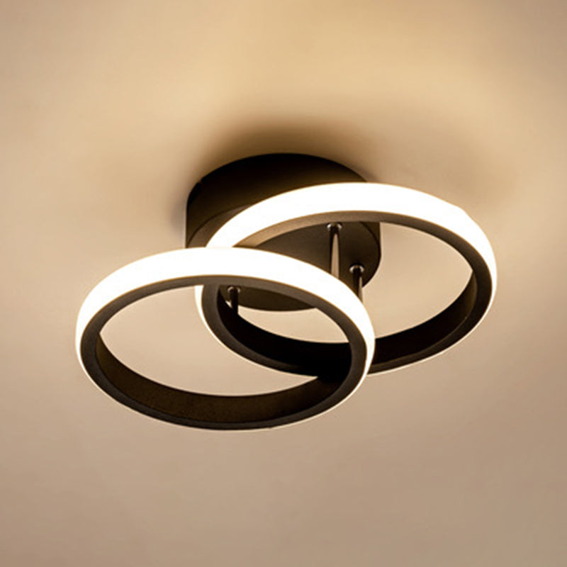 Luz de techo de metal con iluminación empotrada LED de estilo contemporáneo para dormitorio