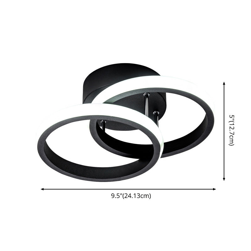 Contemporary Style Led Flush Mount Lighting Metal Ceiling Light for Bedroom