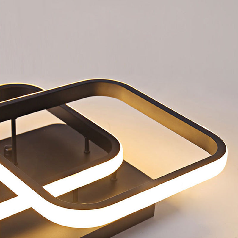Luz de techo de metal con iluminación empotrada LED de estilo contemporáneo para dormitorio