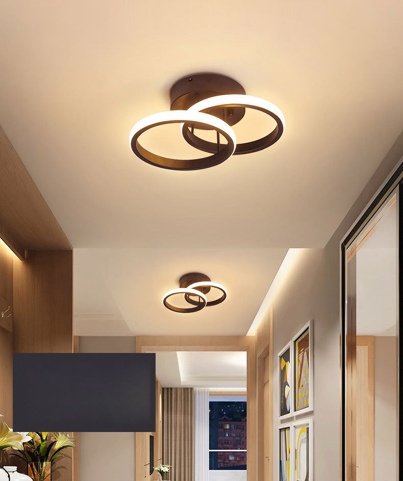 Luz de techo de metal con iluminación empotrada LED de estilo contemporáneo para dormitorio