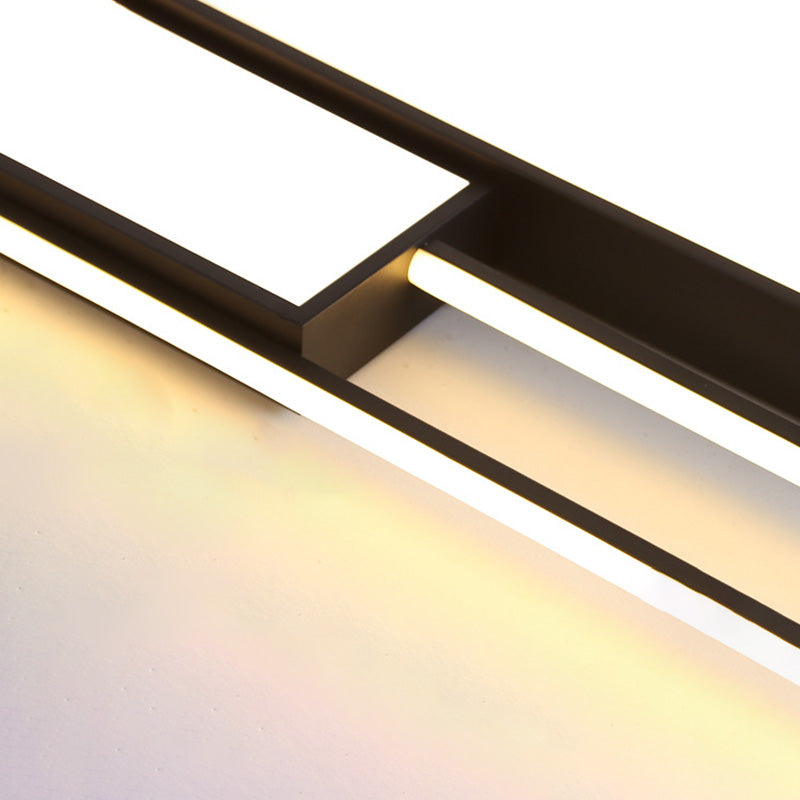 Contemporary Aluminum Lampshade Finish Flush Mount Lighting Led Square Ceiling Lights