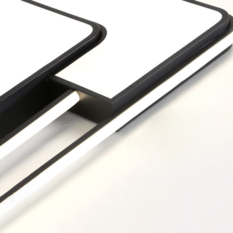 Contemporary Aluminum Lampshade Finish Flush Mount Lighting Led Square Ceiling Lights