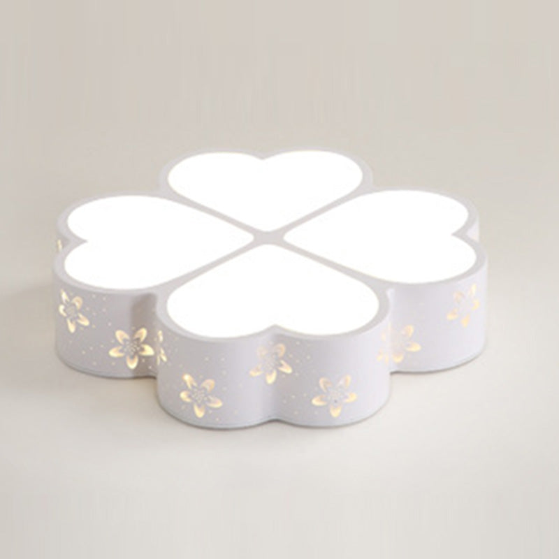 Contemporary Led Fixture Flush Mount Lighting Fixture Acrylic and Metal Lampshade for Bedroom
