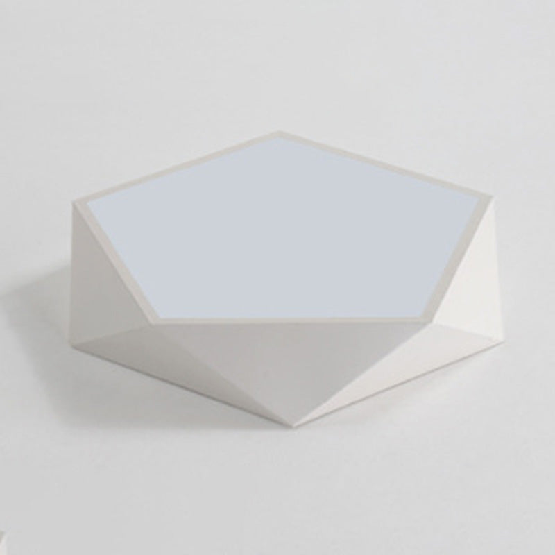 Contemporary Led Fixture Flush Mount Lighting Fixture Acrylic and Metal Lampshade for Bedroom
