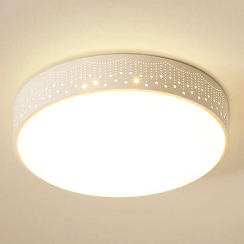Contemporary Led Fixture Flush Mount Lighting Fixture Acrylic and Metal Lampshade for Bedroom