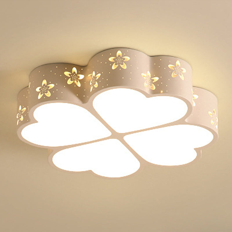 Contemporary Led Fixture Flush Mount Lighting Fixture Acrylic and Metal Lampshade for Bedroom