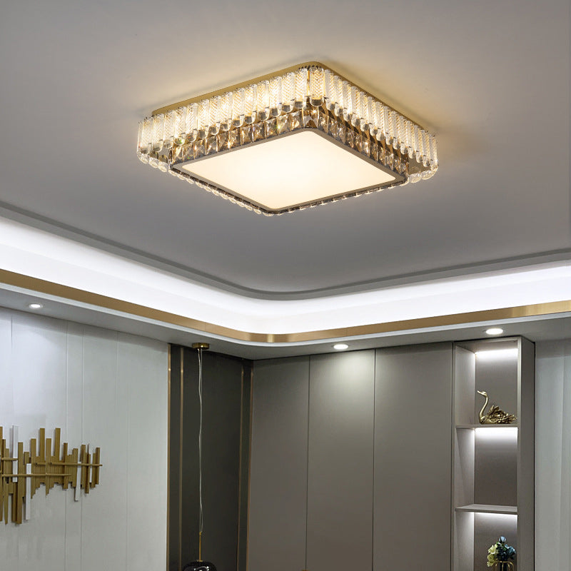 Crystal Modern Style Design Flush Mount Lighting LED Light Fixture for Living Room