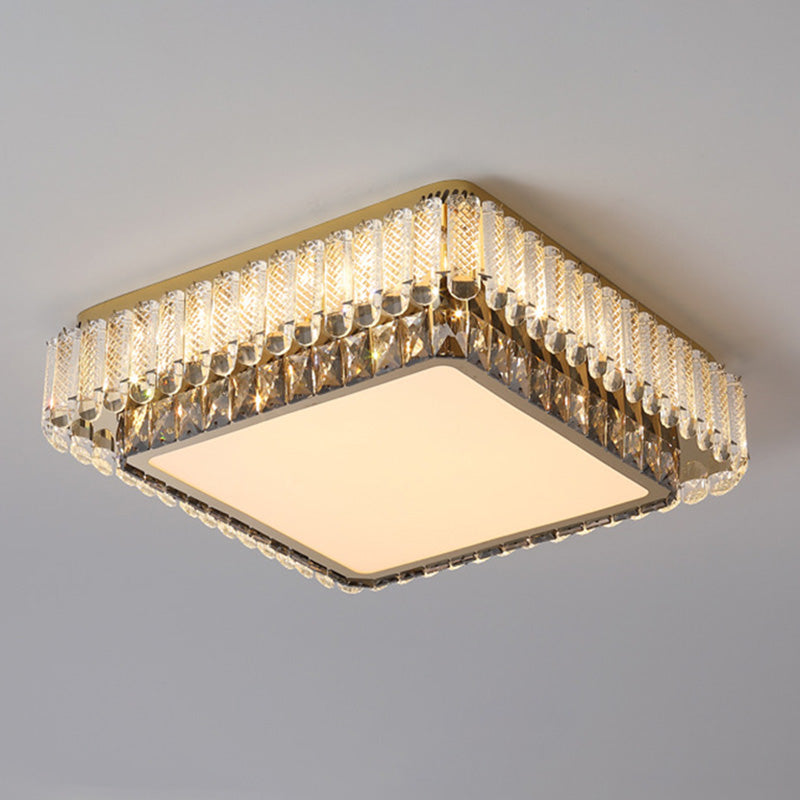 Crystal Modern Style Design Flush Mount Lighting LED Light Fixture for Living Room