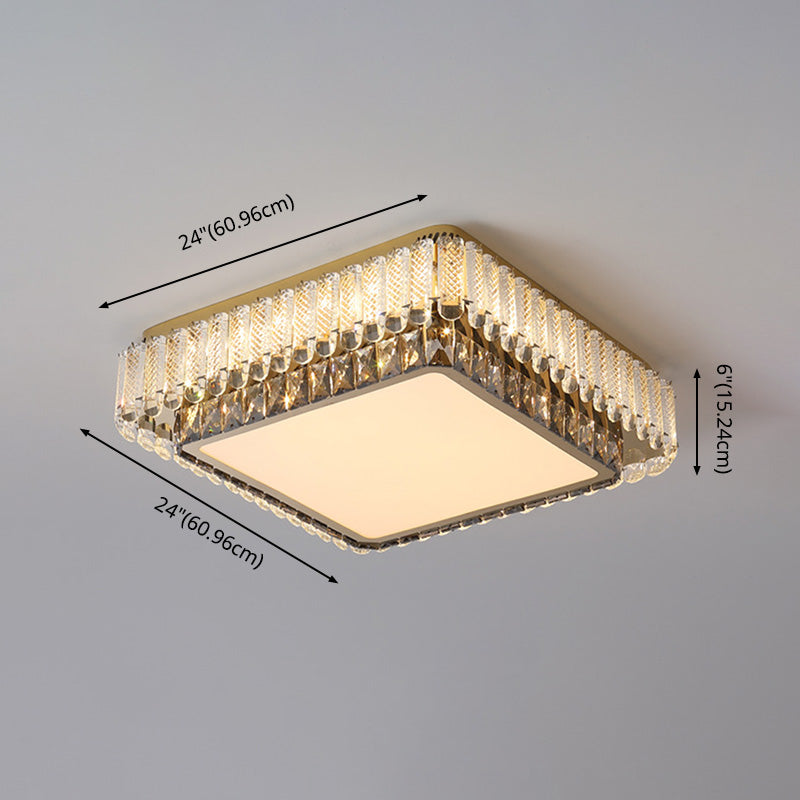 Crystal Modern Style Design Flush Mount Lighting LED Light Fixture for Living Room