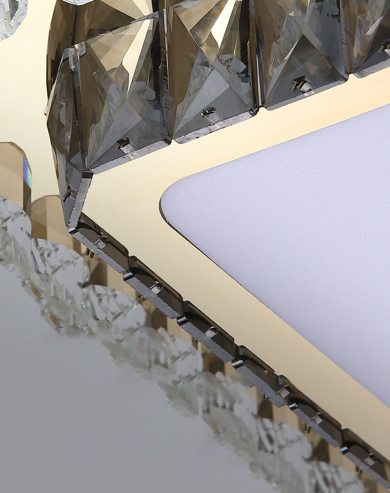 Crystal Modern Style Design Flush Mount Lighting LED Light Fixture for Living Room