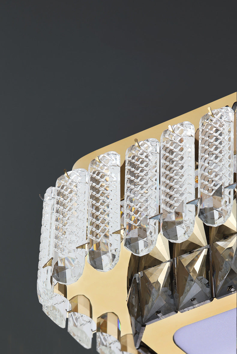 Crystal Modern Style Design Flush Mount Lighting LED Light Fixture for Living Room