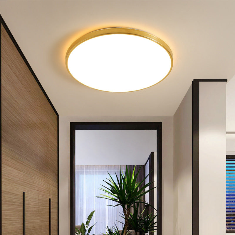 Modern Led Fixture Flush Mount Lighting Fixture Acrylic and Metal Lampshade for Corridor