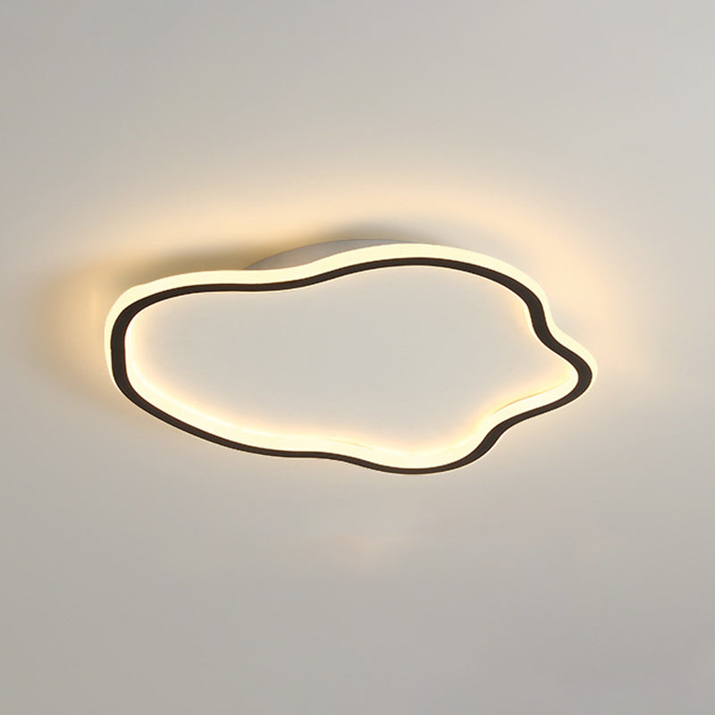 Luminaire Led moderne encastré, abat-jour en acrylique en forme de nuage pour chambre à coucher