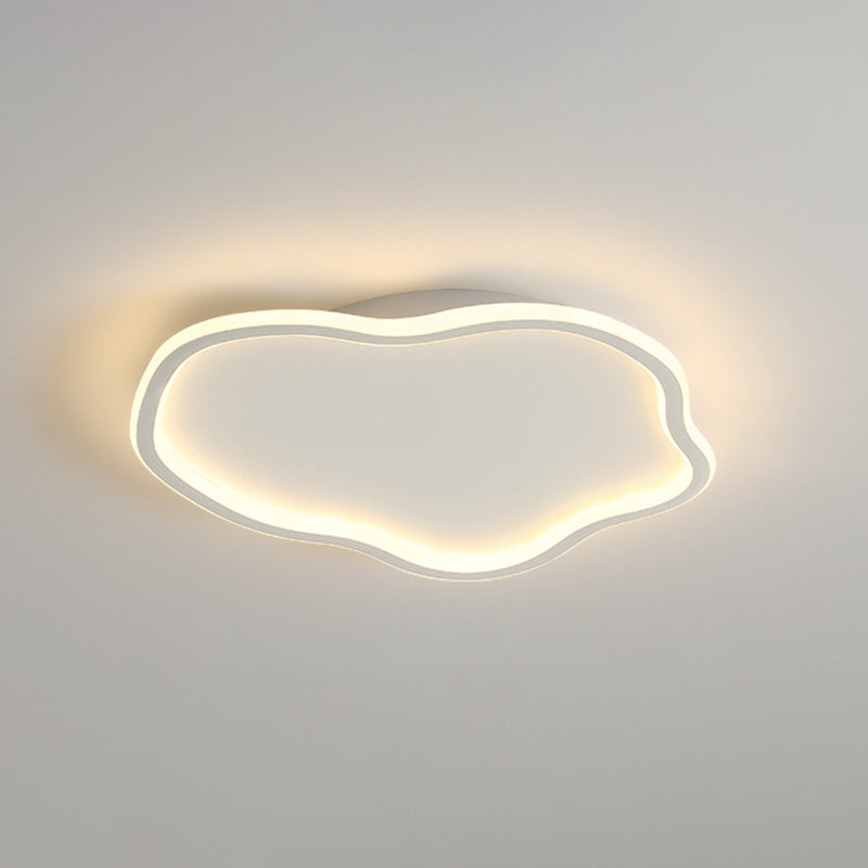 Luminaire Led moderne encastré, abat-jour en acrylique en forme de nuage pour chambre à coucher